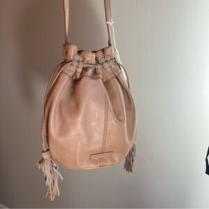Lucky Brand Pink Leather bucket bag